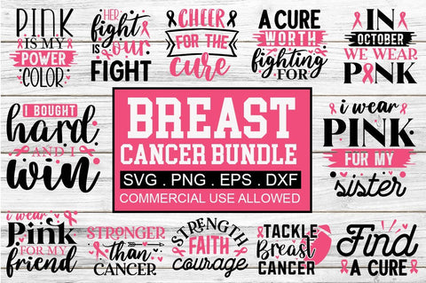 Breast Cancer SVG Bundle.Cancer Ribbon Svg, Breast Cancer Svg, Cancer Svg, SVG Designangry 