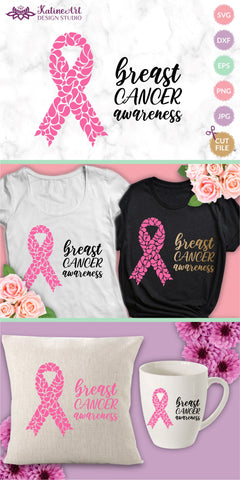 Breast cancer svg Cancer ribbon svg Cancer svg Awareness ribbon svg. Pink ribbon cancer sign Jpg, png, eps, dxf, svg cut file. SVG KatineArt 