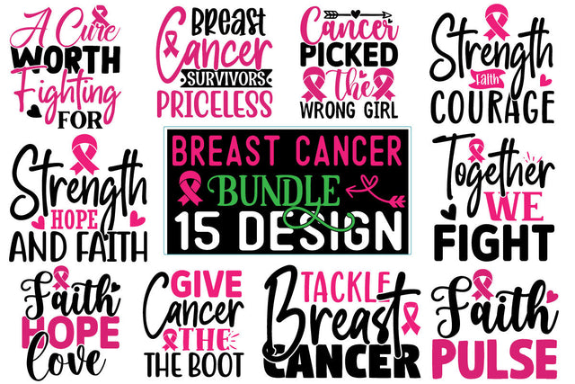 Breast Cancer SVG Design Bundle SVG CraftingStudio 