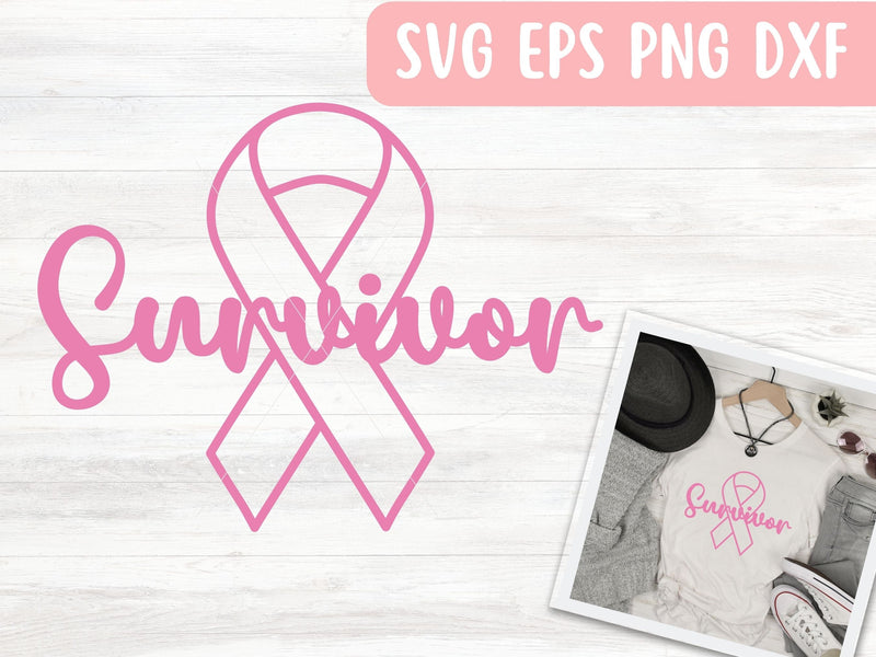 Breast Cancer SVG File for Cricut or Silhouette, Cancer Survivor SVG Vector, Digital Download Commercial Use SVG Apple Grove Designs 