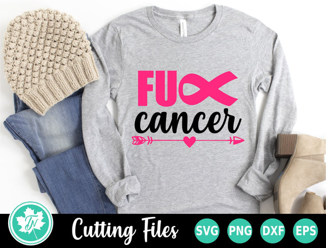 Breast Cancer SVG | Fuck Cancer SVG TrueNorthImagesCA 