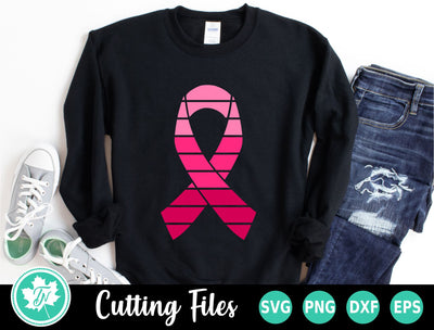 Breast Cancer SVG | Ombre Breast Cancer Ribbon SVG TrueNorthImagesCA 