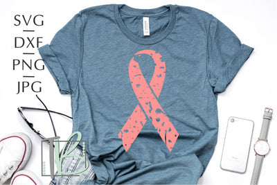 Breast Cancer SVG, Pink Ribbon SVG, Grunge SVG SVG TB Designs 
