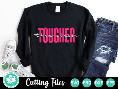 Breast Cancer SVG | Tougher Than Cancer SVG SVG TrueNorthImagesCA 
