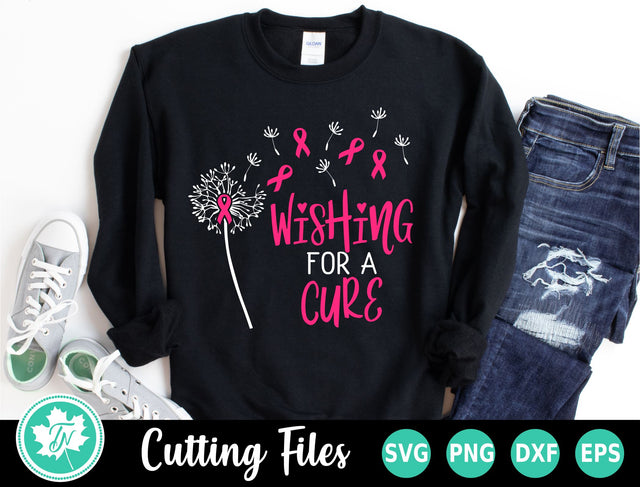 Breast Cancer SVG | Wishing for a Cure SVG SVG TrueNorthImagesCA 