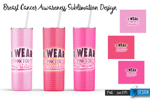 Breast Cancer Tumbler. 20 oz Tumbler Breast Cancer Awareness Sublimation Fly Design 