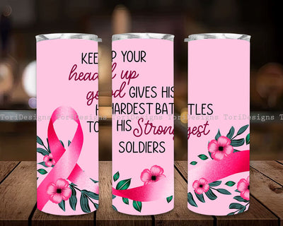 Breast Cancer TumbleR, Breast Cancer png, western tumbler png, Breast Cancer Awareness Ribbon Motivational Tumbler for Straight, Tapered Tumbler Design Sublimation ToriDesigns 