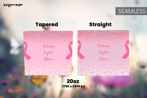 Breast Cancer Tumbler Wrap | PNG Bundle | Tumbler 20oz Sublimation SvgOcean 