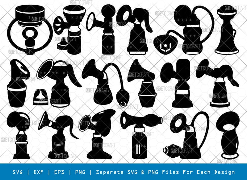 Breast Pumps Silhouette Svg Cricut Cut Files Png Bundle, SB01046 SVG ETC Craft 