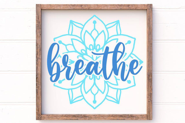 Breathe Mandala | Stencil SVG SVG Ikonart Design Shop 