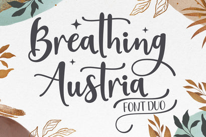 Breating Autria Font Studio Natural Ink 