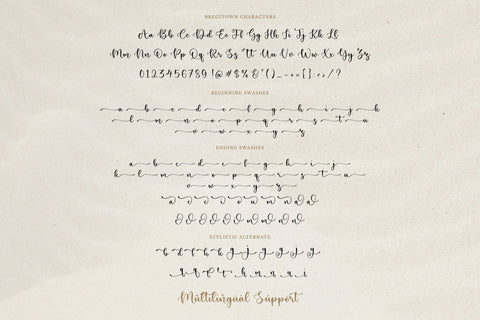 Bregitwon - Modern Calligraphy font Font Timur type 