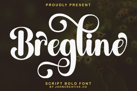 Bregline Script Font mr.johncreative.co 