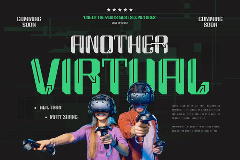 BREKGU | Futuristic Font Font twinletter 