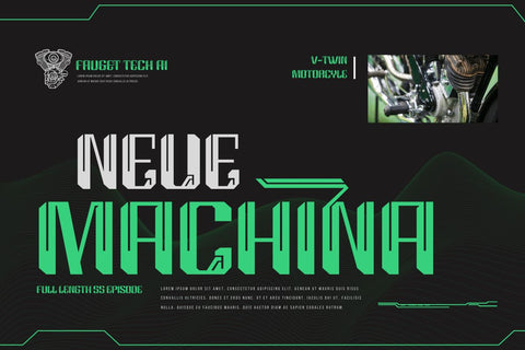 BREKGU | Futuristic Font Font twinletter 