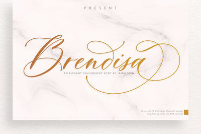 Brendisa Script Font Jamaluddin 