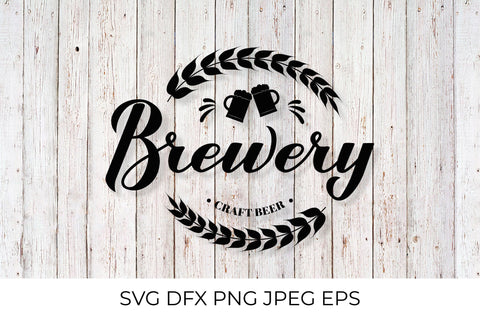 Brewery calligraphy lettering. Round label SVG LaBelezoka 