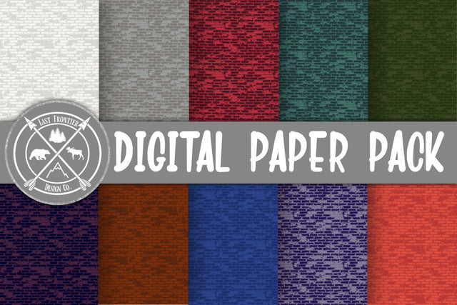 Brick digital Paper Pack|Scrapbooking Papers Sublimation Last Frontier Design Co. 