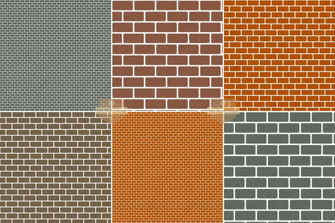 Brick Wall Digital Paper Backgrounds Set Digital Pattern SineDigitalDesign 