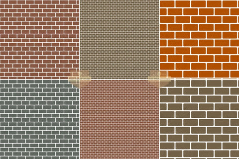 Brick Wall Digital Paper Backgrounds Set Digital Pattern SineDigitalDesign 
