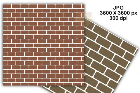 Brick Wall Digital Paper Backgrounds Set Digital Pattern SineDigitalDesign 