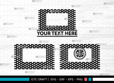 Brick Wall Monogram, Brick Wall Silhouette, Brick Wall SVG, Bricks Svg, Wall Svg, Brick Pattern Background Svg, SB00017 SVG ETC Craft 