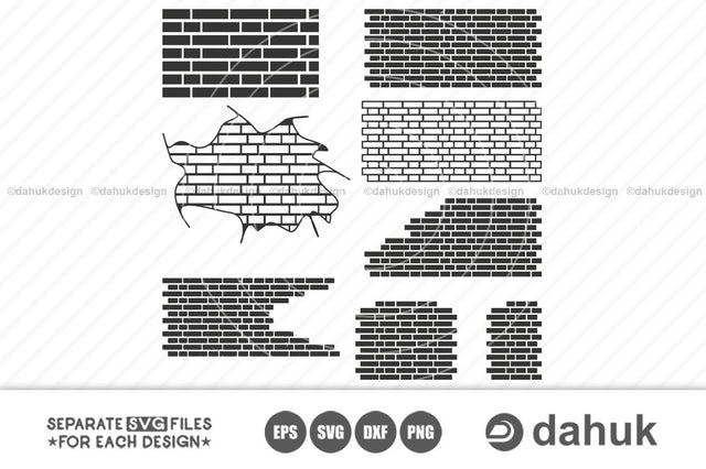 Brick Wall svg | Wall svg | Silhouette Clipart Cuttable Design SVG PNG DXF & eps Designs SVG dahukdesign 