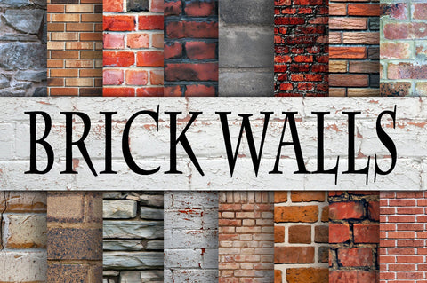 Brick Wall Textures Digital Paper Sublimation Old Market 