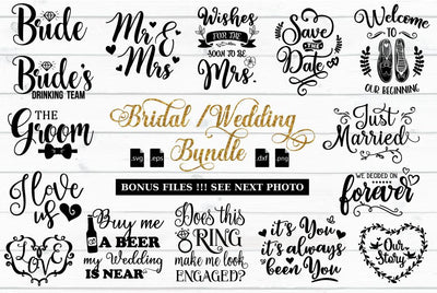 Bridal and Wedding Designs SVG Craft Pixel Perfect