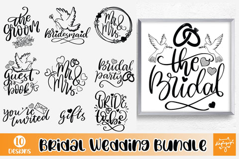 Bridal Bundle Wedding Quotes and Clipart SVG dapiyupi store 