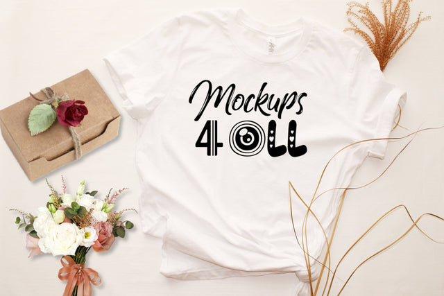 Bridal Mockup White Bella Canvas 3001 Mock Up, Bachelorette T-Shirt Mockups, Bridal SVG Mockup, Bridal Shower Shirt Mock-Up, Wedding Mockup Mock Up Photo ArtStudio 