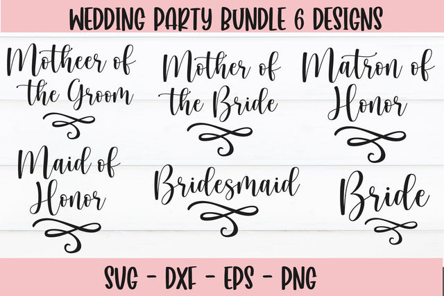 Bridal Party Bundle, Wedding Bundle SVG SVG Chamsae Studio 