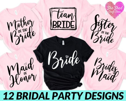 Bridal Party Svg Bundle - Bride To Be SVG SVG She Shed Craft Store 