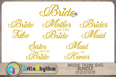 Bridal Party Svg Bundle, Wedding Svg, Bride Svg SVG Artinrhythm shop 