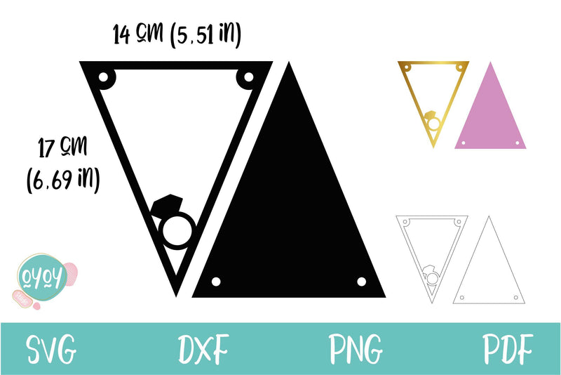 Bridal Shower Banner SVG Bunting Banner SVG Pennant SVG So Fontsy