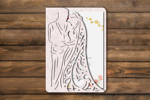 Bride and Groom Wedding Invitation Template SVG SvgOcean 