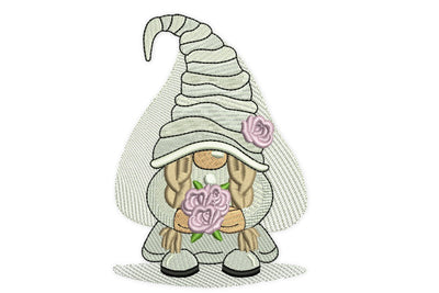 Bride Gnome Embroidery Design, Mrs Gnome Embroidery Design, Bachelorette party Embroidery Design Embroidery/Applique DESIGNS NextEmbroidery 