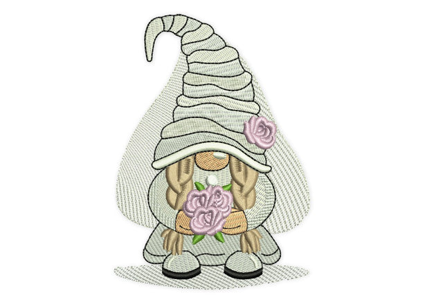 Bride Gnome Embroidery Design, Mrs Gnome Embroidery Design, Bachelorette party Embroidery Design Embroidery/Applique DESIGNS NextEmbroidery 