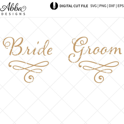 Bride Groom Ornamental Swash SVG Abba Designs 