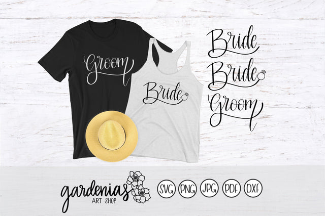 Bride Groom SVG Gardenias Art Shop 