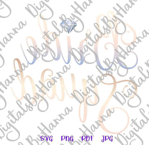 Bride Squad Bridesmaids Team Bride Bachelorette Party Sign Print & Cut SVG Digitals by Hanna 