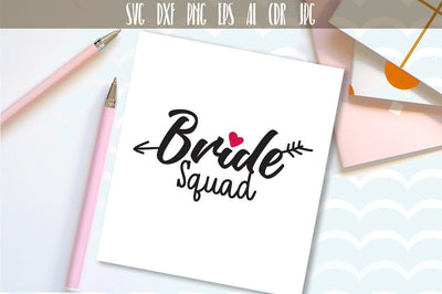 Bride Squad Cutting File SVG VectorSVGdesign 