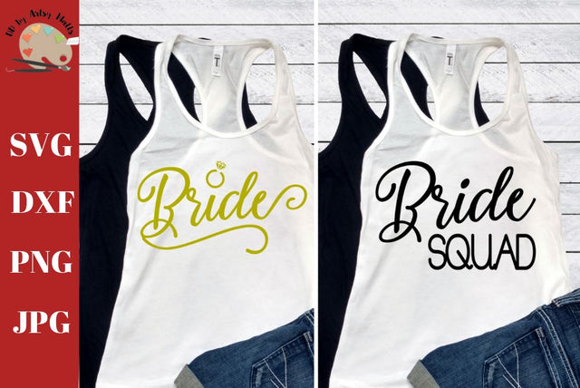 Bride squad svg - Wedding party trip svg - Bridesmaids shirts - bachelorette party shirts svg dxf SVG The Artsy Spot 