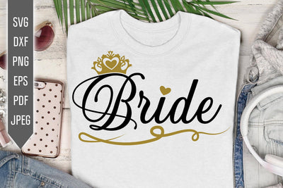 Bride Svg. Bride Squad Svg. Wedding Svg. Bride Team Svg. Bachelorette Svg. Wedding Party Svg. Bridal Party. Cricut, Silhouette, Dxf Eps Png SVG Mint And Beer Creations 