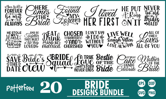 Bride SVG Designs Bundle SVG PatternFeed8 