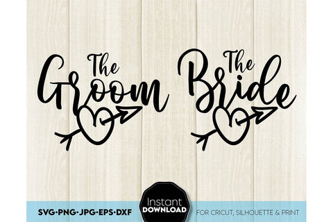 Bride SVG | Groom SVG | Bride Party SVG | Honeymooner SVG March Design Studio 