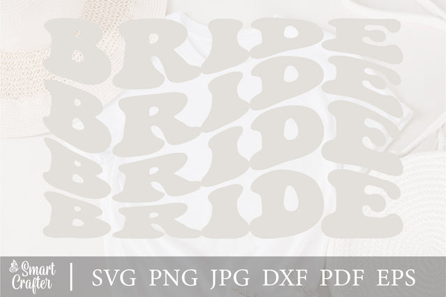 Bride svg wavy style svg, EPS PNG Cricut Instant Download SVG Fauz 
