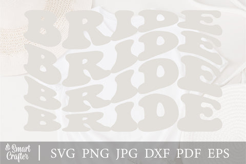 Bride svg wavy style svg, EPS PNG Cricut Instant Download SVG Fauz 