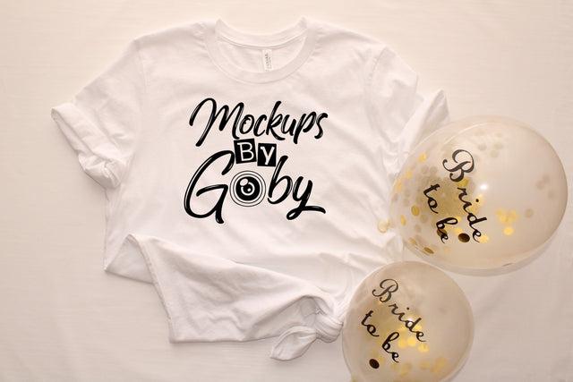 Bride to Be, Bridal Mockup, Bella Canvas 3001 White Bride Shirt, Wedding, Bachelorette T-Shirt Mockups, Bridal Shower, Party SVG Mock Up Mock Up Photo ArtStudio 