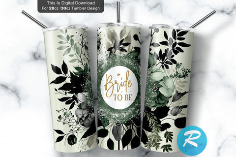 Bride To Be Florals 20 oz / 30 oz Tumbler PNG Sublimation Regulrcrative 
